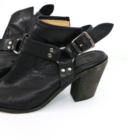 *Frye Black Izzy Harness Sling Back Bootie - Picture 3 of 8